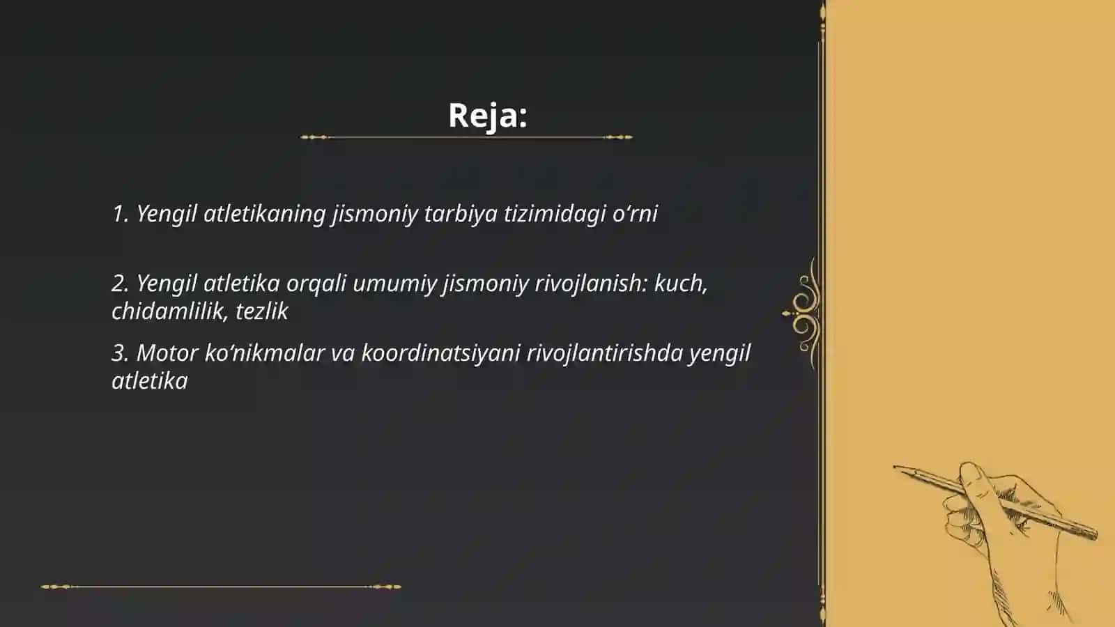 Yengil atletikaning jismoniy tarbiyadagi oʻrni va ahamiyati 2