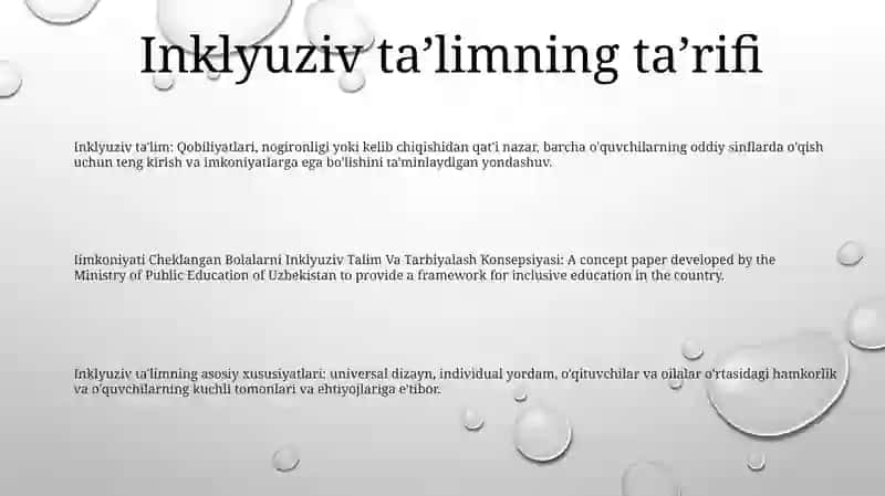 Iimkoniyati Cheklangan Bolalarni Inklyuziv Talim Va Tarbiyalash Konsepsiyasi 2