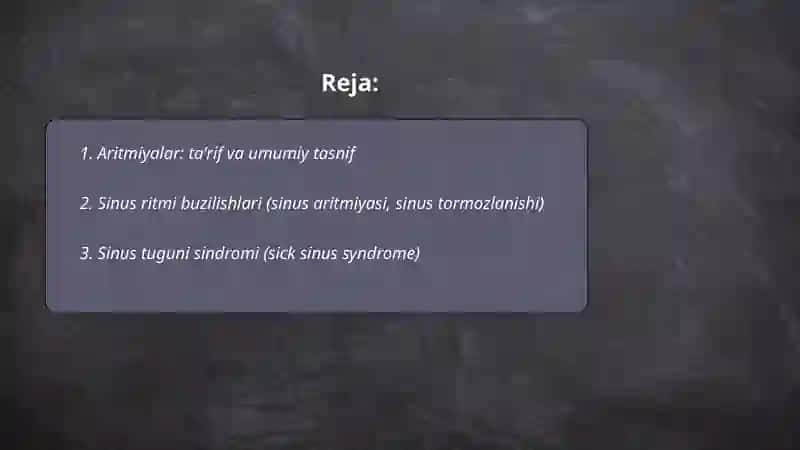 Aritmiyalar va ularning turlari 2