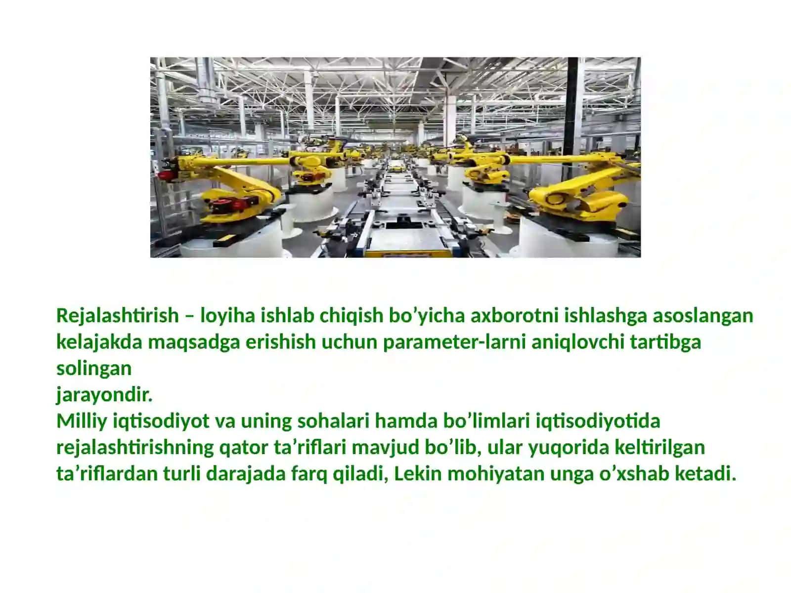 Sanoat ishlab chiqarishini prognoslash va rejalashtirish 2