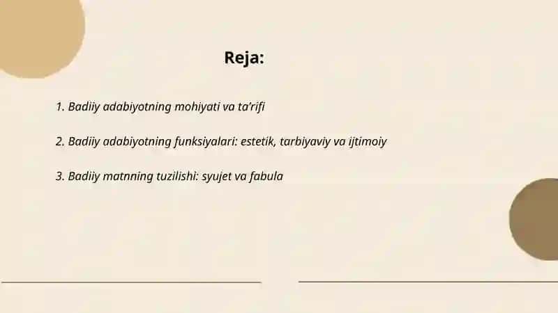 Adabiyot nazariyasi fanining predmeti badiy adabiyot Mamadiyorova Muxabbat 2