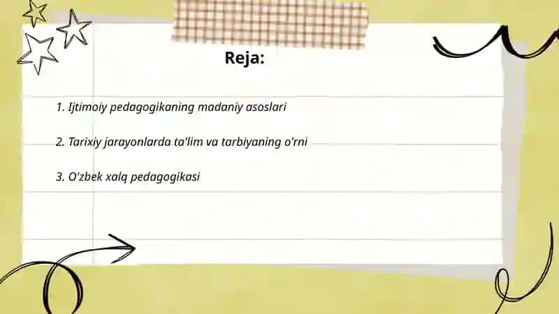 Ijtimoiy Pedagogika rivojlanishining madaniy tarixiy asoslari 2