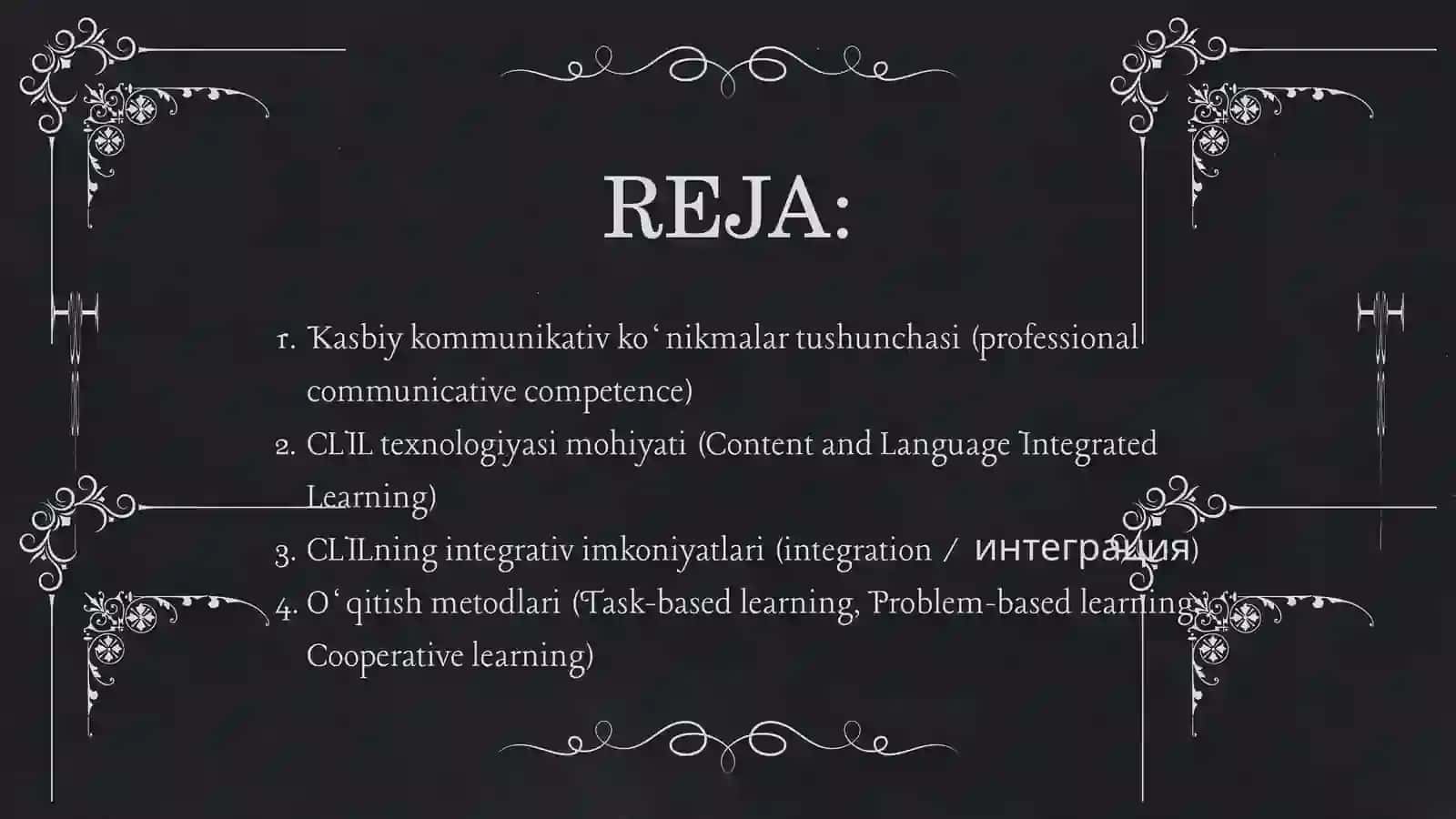 TALABALARDA KASBIY KOMMUNIKATIV KO‘NIKMALARNI RIVOJLANTIRISHDA CLIL TEXNOLOGIYASINING INTEGRATIV IMKONIYATLARI 2