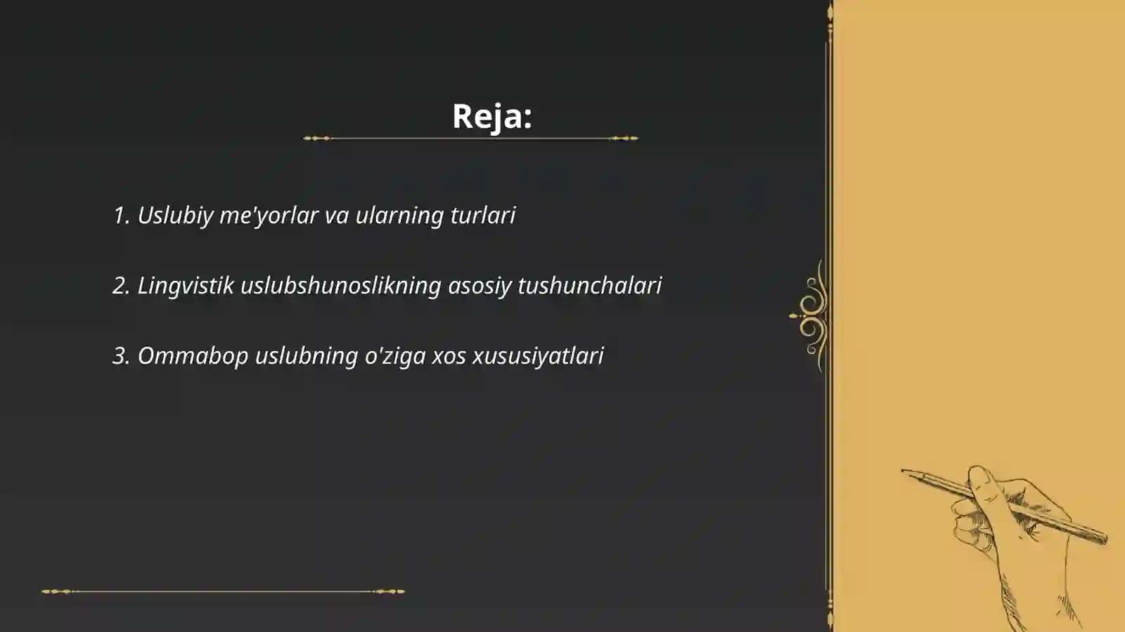 Uslubiy me'yorlar va Lingvistik uslubshunoslik 2