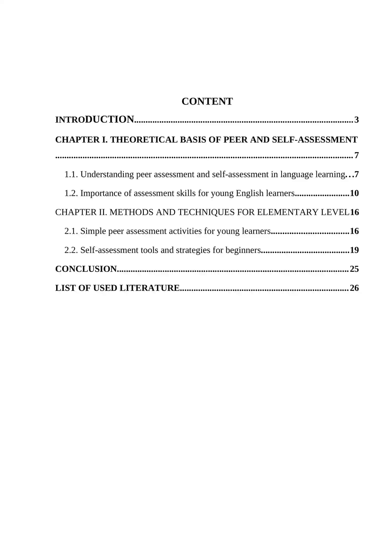EFFECTIVE PEER AND SELF-ASSESMENT TECHNIQUES IN ELEMENTARY ENGLISH LEARNING 2