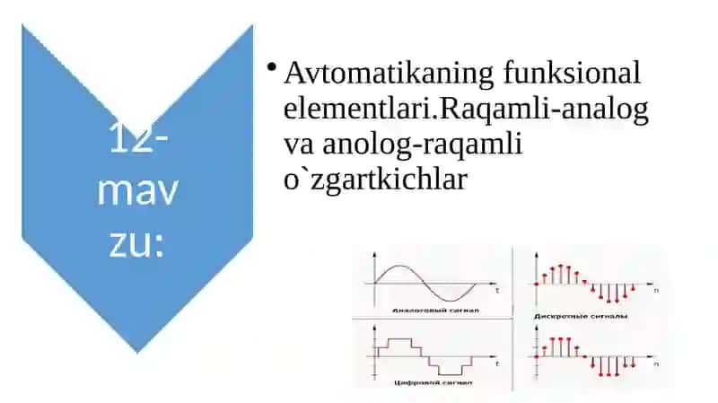 Avtomatikaning funksional elementlari 2