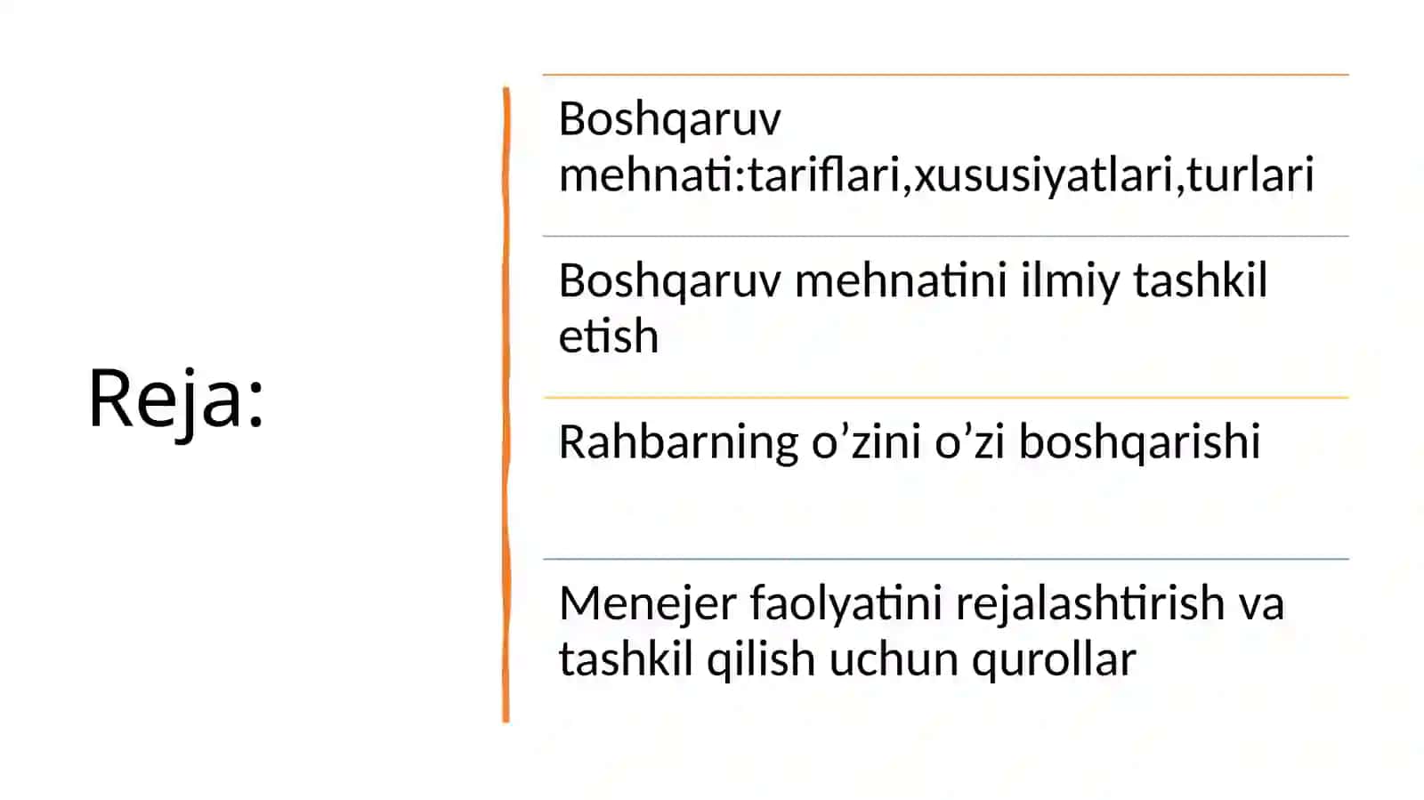 Boshqaruv mehnatini ilmiy tashkil qilish 2