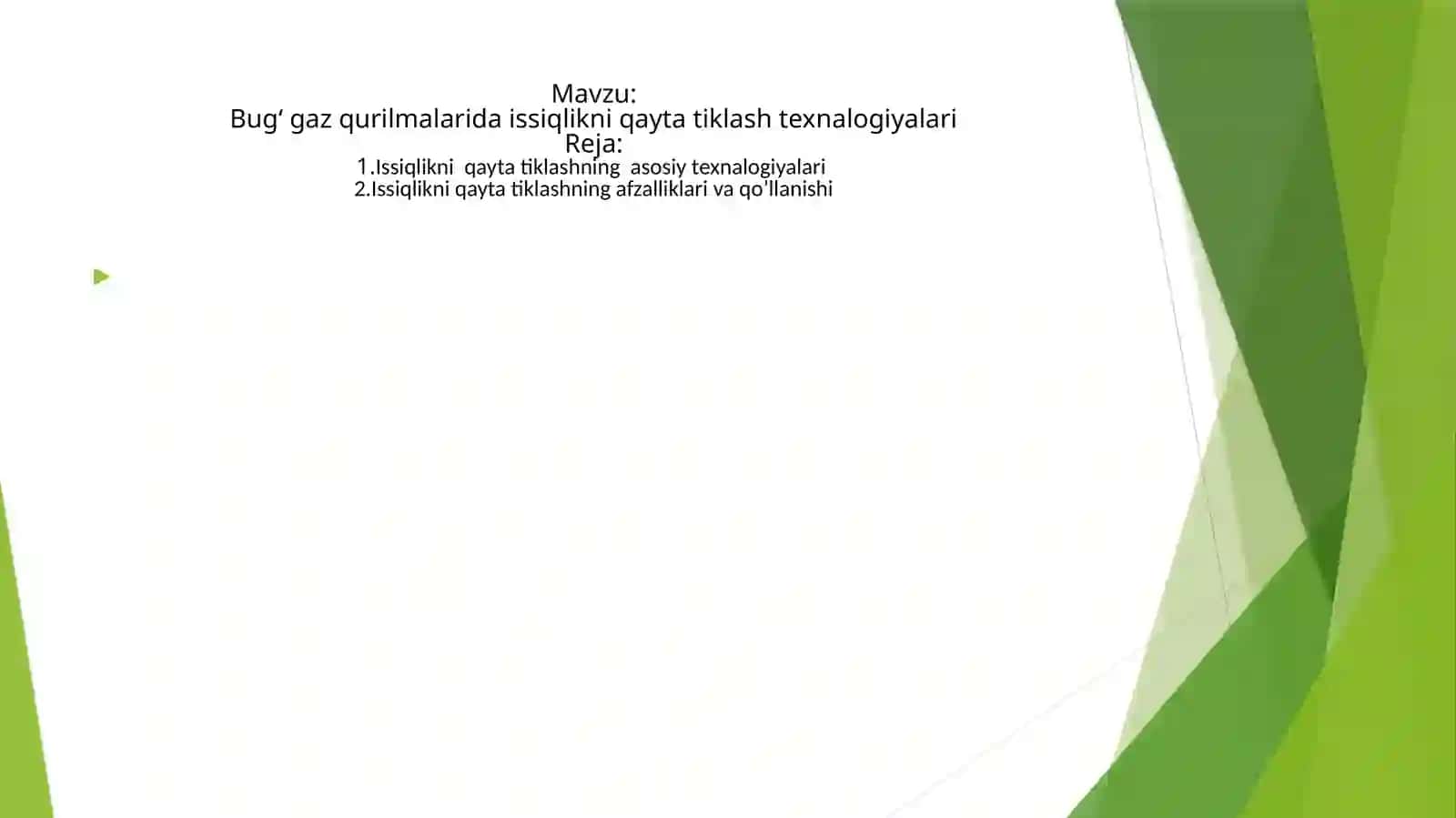 Bugʻgazqurilmalarida issiqlikni qaytatiklash texnologiyalari 2