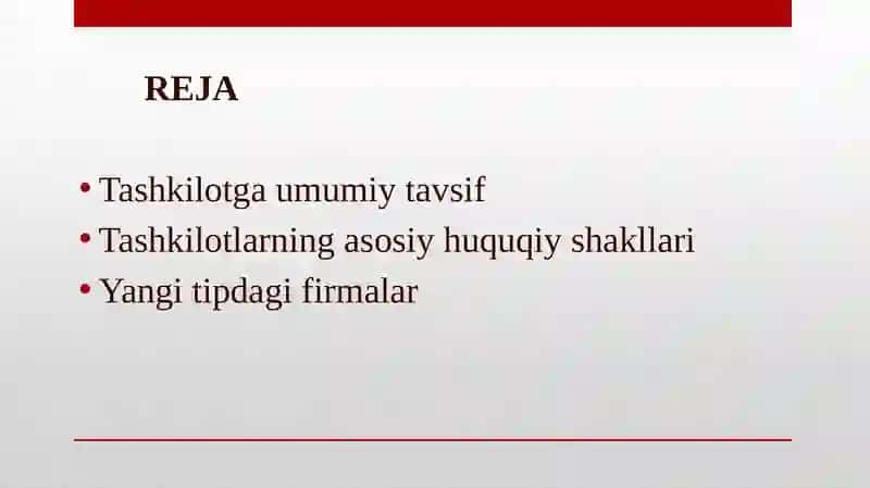 TASHKILOT VA ULARNIboshqarish 2