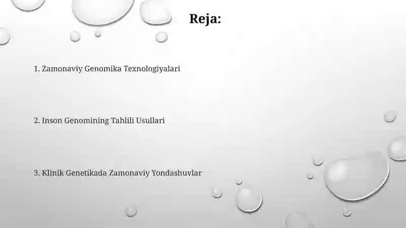 Odam ginetikasining hozirgi zamon usullari 2