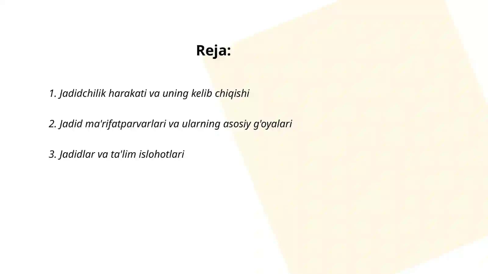Jadid ma'rifatparvarlarining oʻlka ijtimoiy-ma'naviy hayotida tutgan oʻrni va faoliyati 2