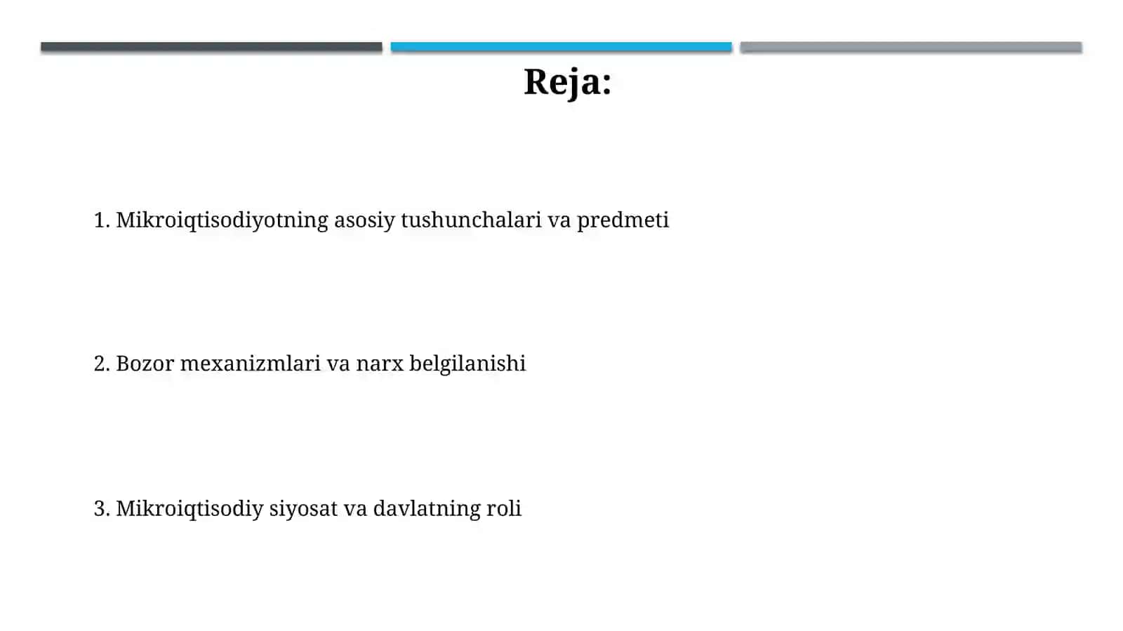 Mikroiqtisodiyot faniga kirish 2