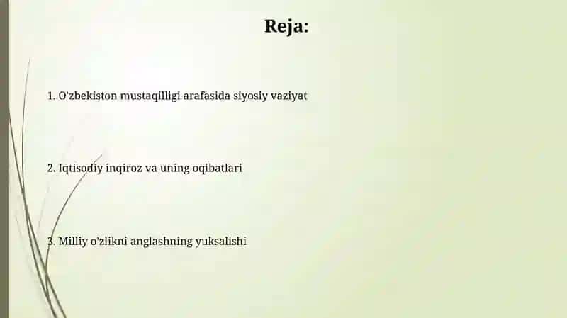 O'zbekiston mustaqillikka erishish arafasida ijtimoiy siyosiy jarayonlar 2