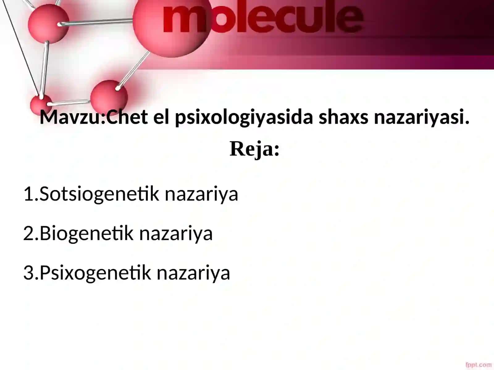 Chet el psixologiyasida shaxs nazariyasi 2