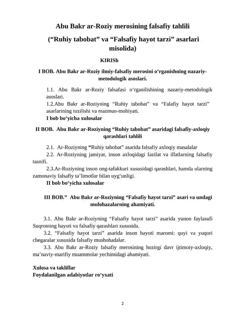 Abu Bakr ar-Roziy merosining falsafiy tahlili 2