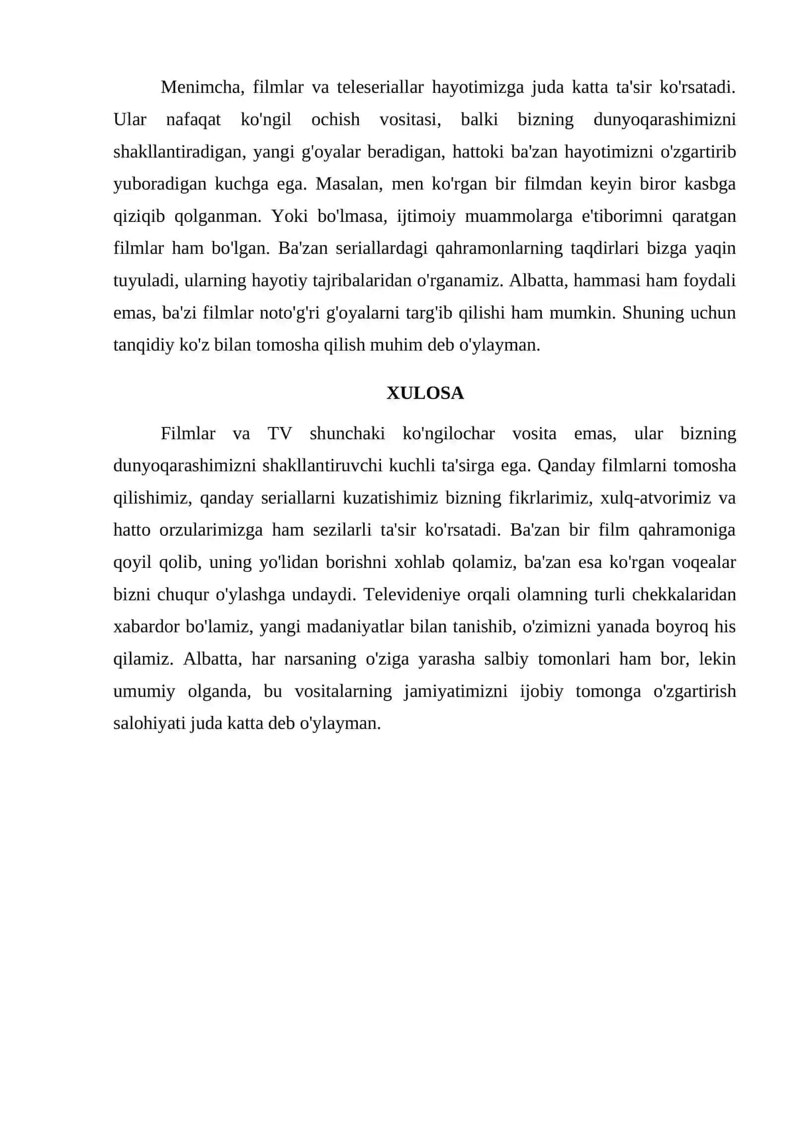 IMPACT OF FILMS AND TV ON SOCIETY 2