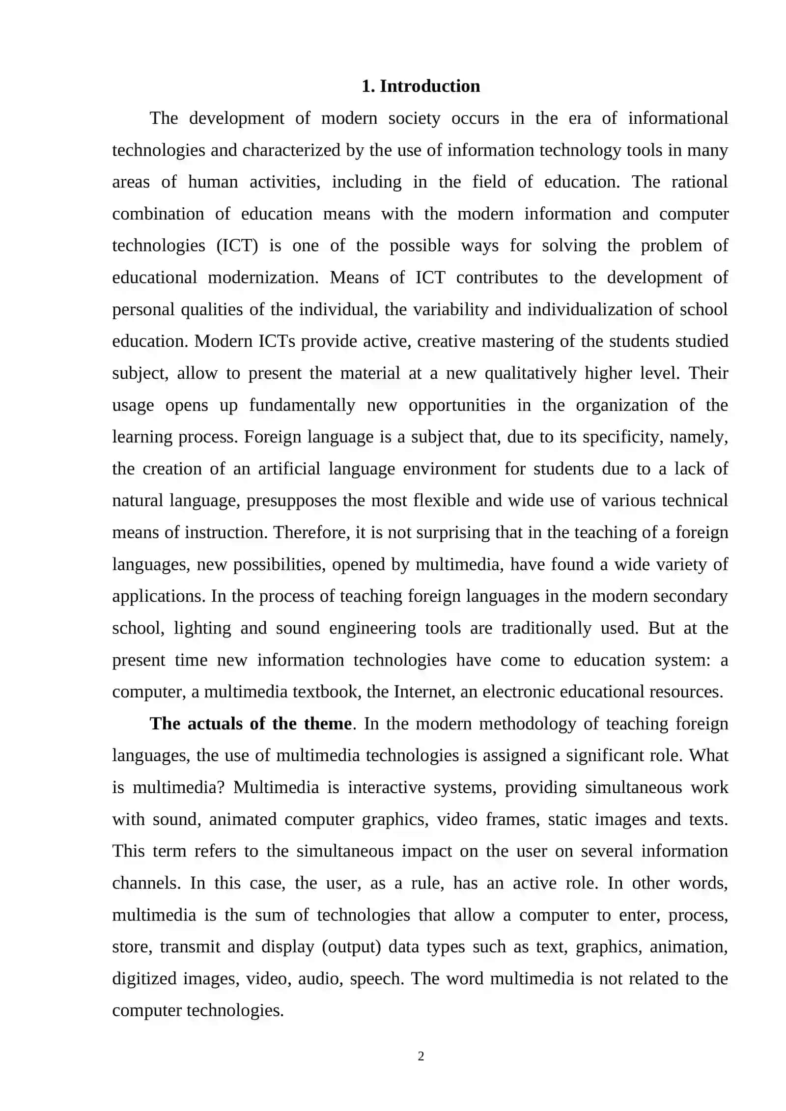 PROBLEM BASED LEARNING AS AN ACTIVE METHOD OF TEACHING READING TO B2 LEVEL LEARNERS 2