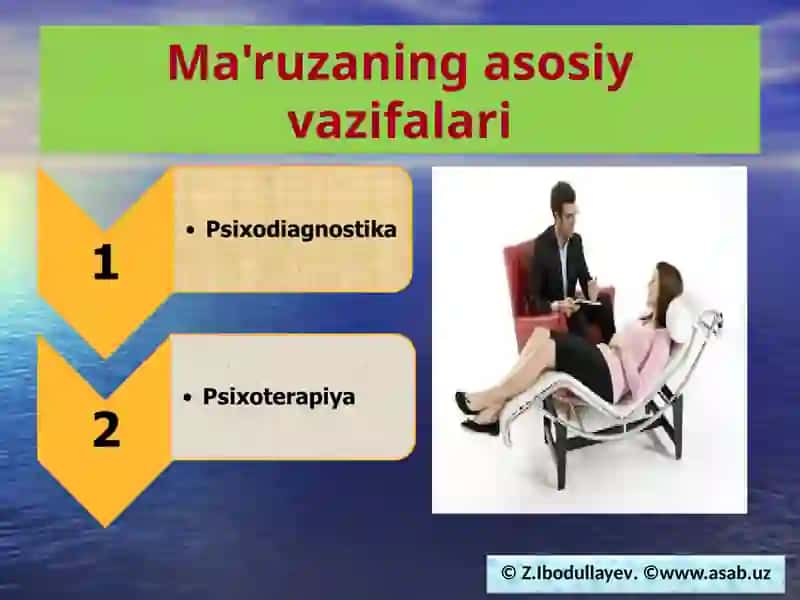 Psixodiagnostika va Psixoterapiya 2