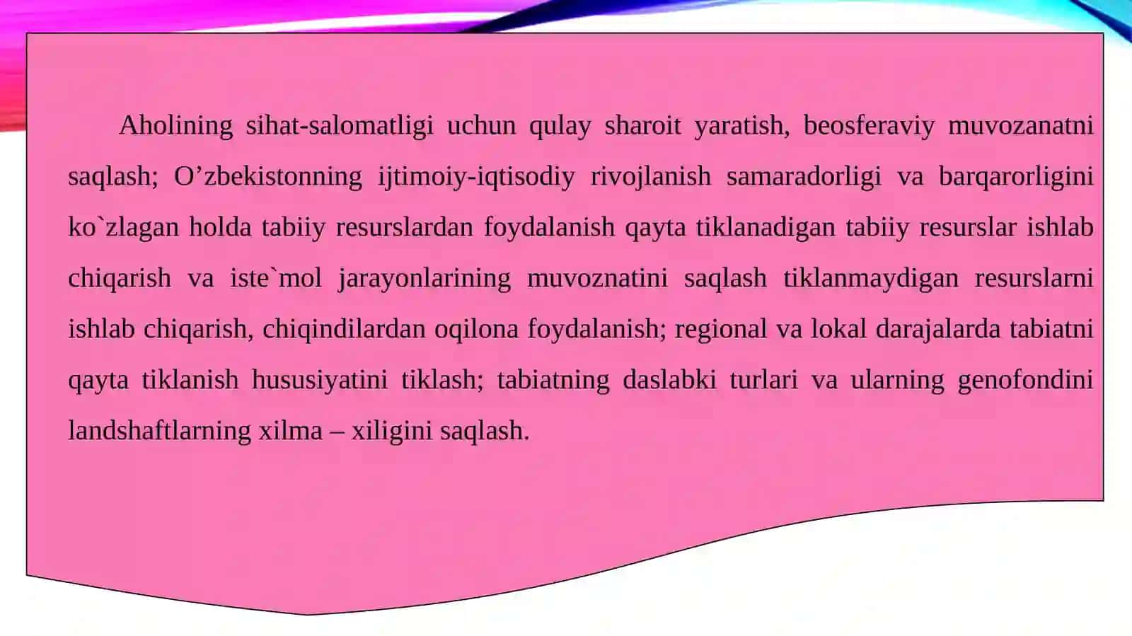 Aholining sihat-salomatligi uchun qulay sharoit yaratish 2