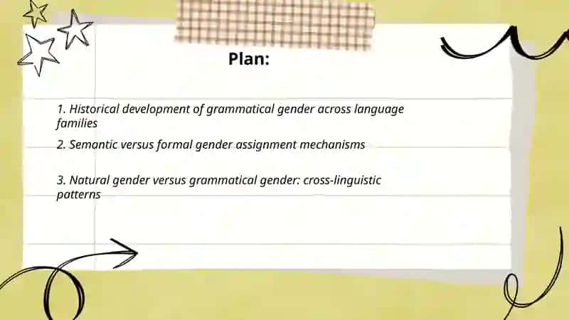 Typology of Gender in Linguistics in Comparative Languages 2