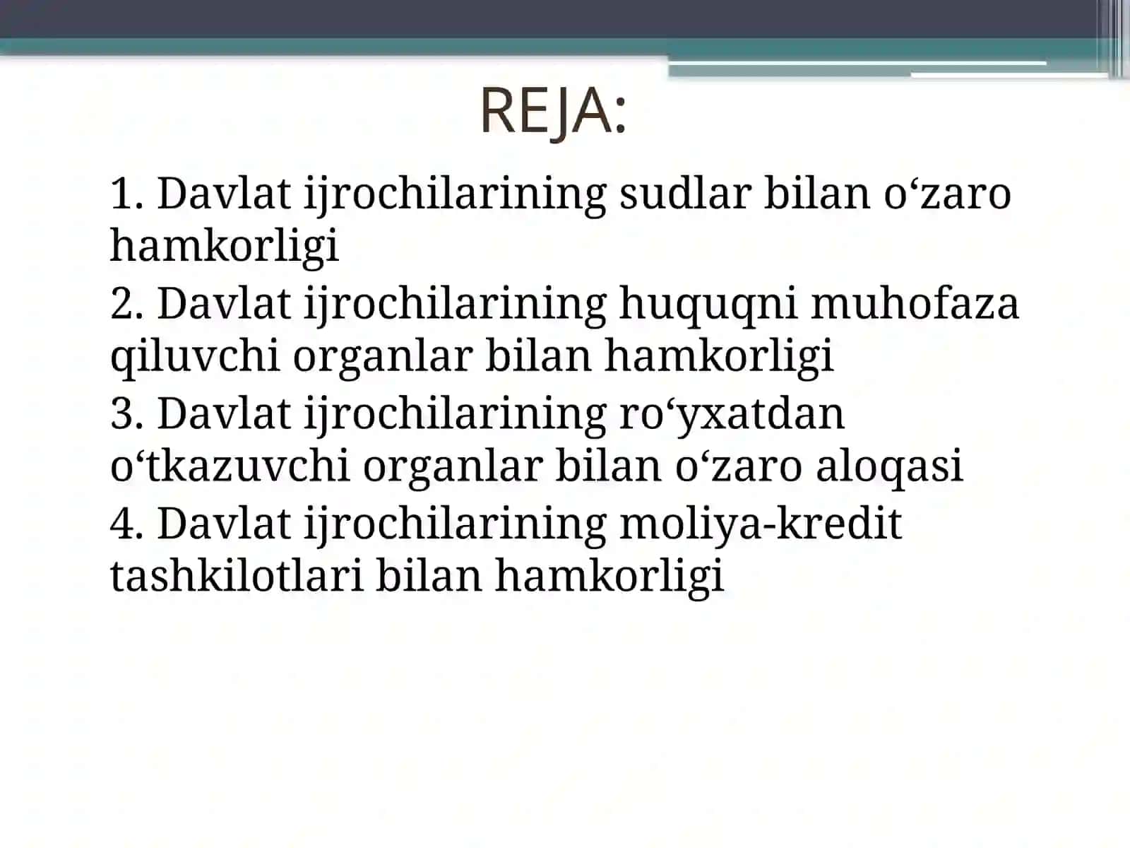 Sud hujjatlari va boshqa organlar hujjatlarini majburiy ijro etishdadavlatijrochilarining sudlar, huquqni muhofaza qiluvchi, ro’yxatdan o’tkazuvchi organlar, moliya-kredit tashkilotlari bilan o’zaro hamkorligi 2