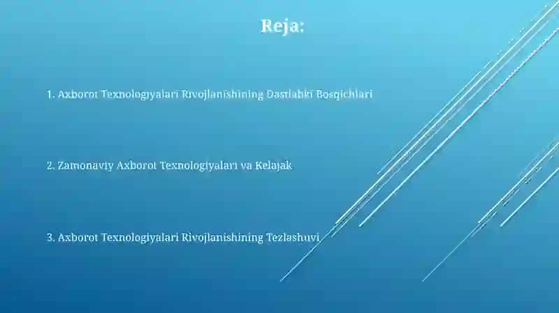 Axborot texnologiyasining rivojlanish tarixi 2