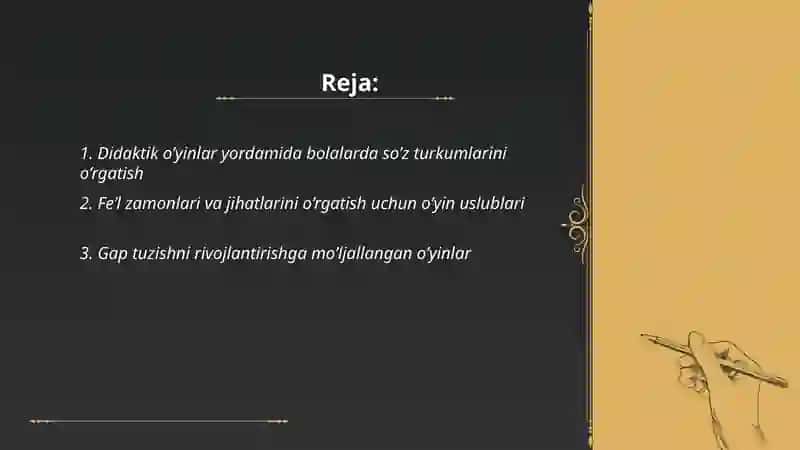 Bolalar nutqining grammatik jihatdan to’g’ri o’stirishda didaktik o’yinlardan foydalanish 2