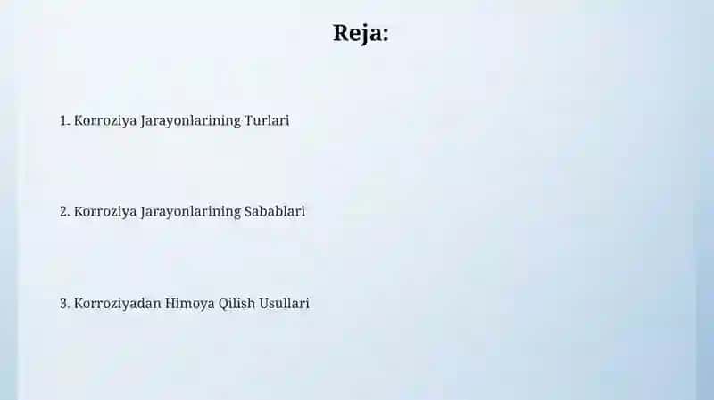 Koroziya jarayonlari sabablari turlari va himoya usullari 2