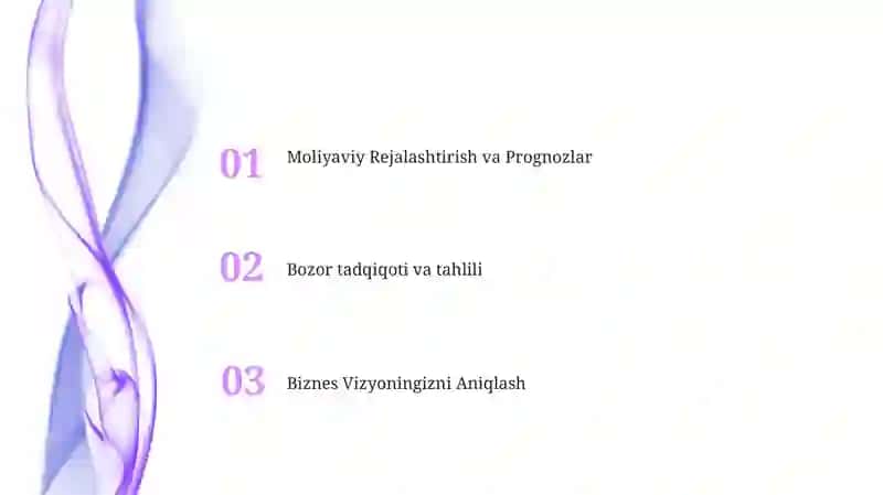 Tadbirkorlik faoliyatini rejalashtirish asoslari 2