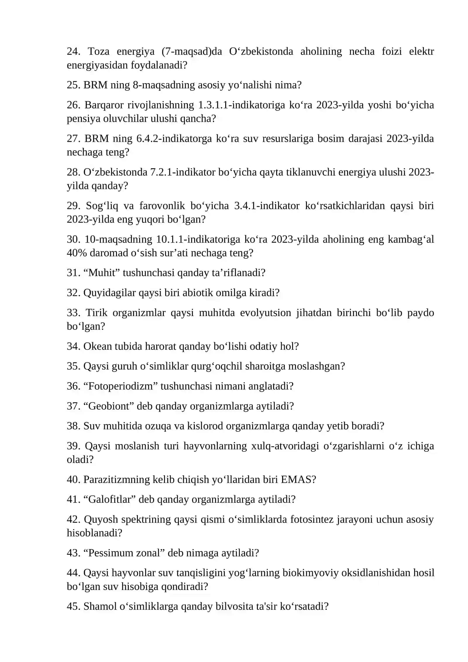 Ekologiya fanining aktualligi va muammolari 2