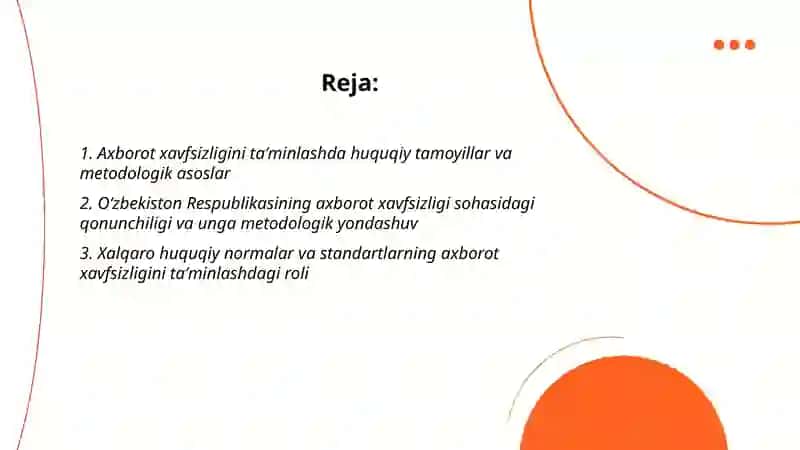 Axborot xavfsizligi taminlashning huquqiy metodologik asoslari 2