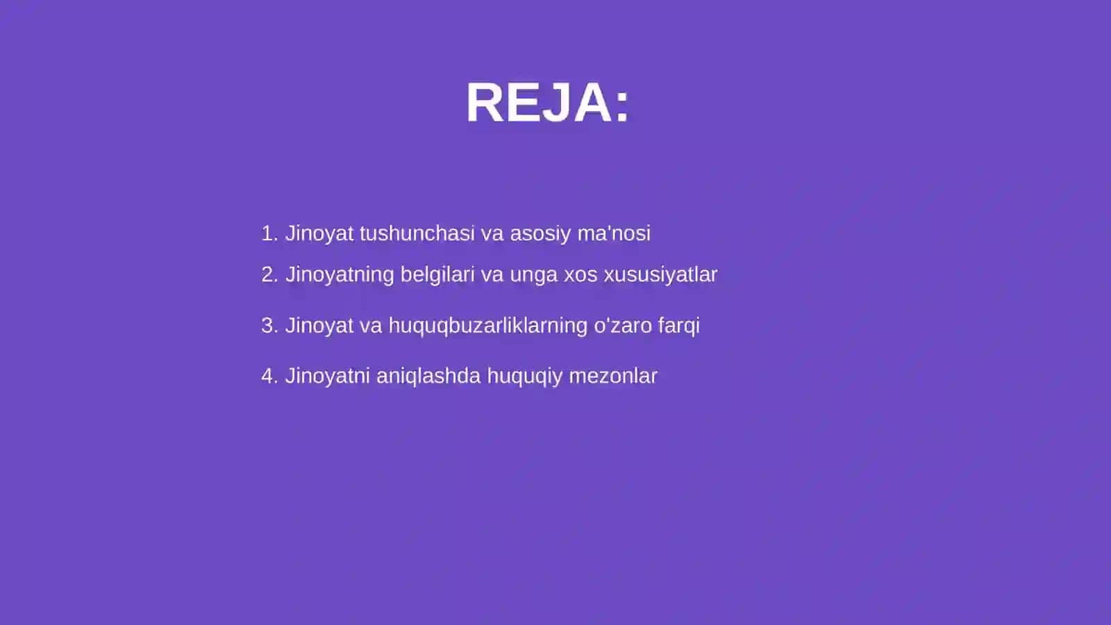 Jinoyat tushunchasi va uning belgilari 2