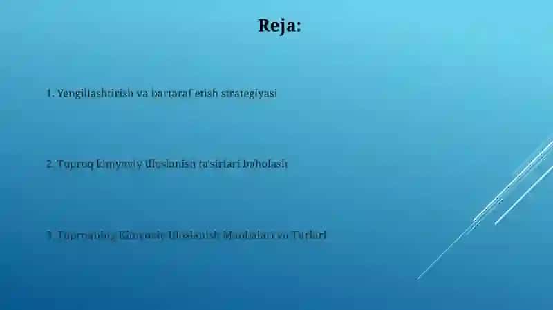 Tuproqlarning kimyoviy ifloslanishi va muhofaza qilish tadbirlari 2