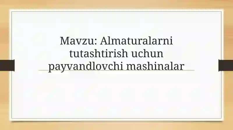 Almaturalarni tutashtirish uchun payvandlovchi mashinalar 2