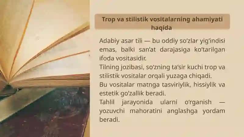Trop va stilistik vositalar 2