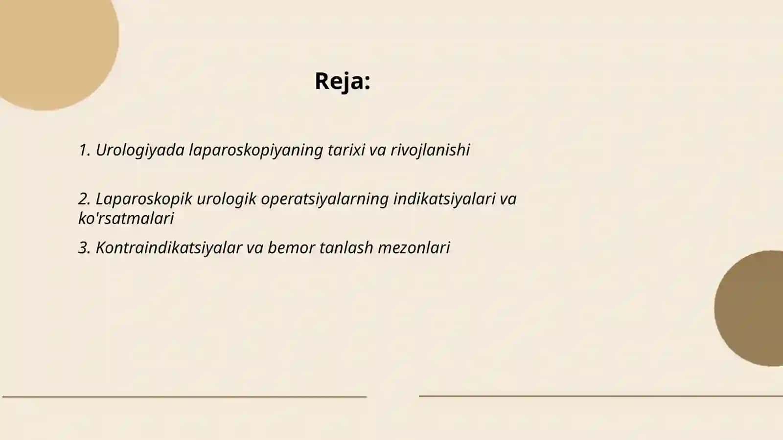 Urologiyada laparoskopik operatsiyalar 2