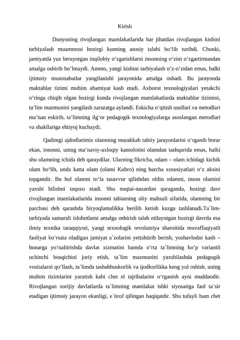 Iqtisodiy rivojlangan davlatlarda ta’lim tizimi 2