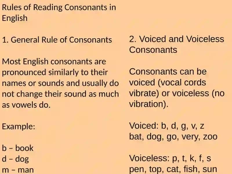 Rules of Reading Consonants 2