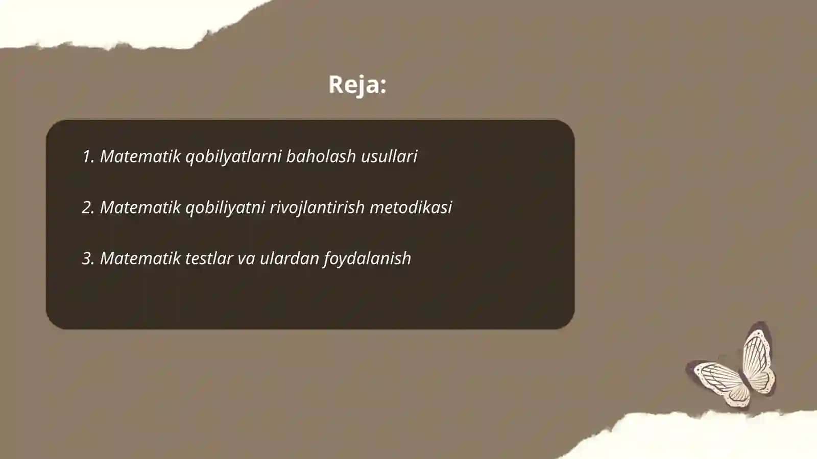Matematik qobilyatlarni aniqlash va rivojlantirish 2