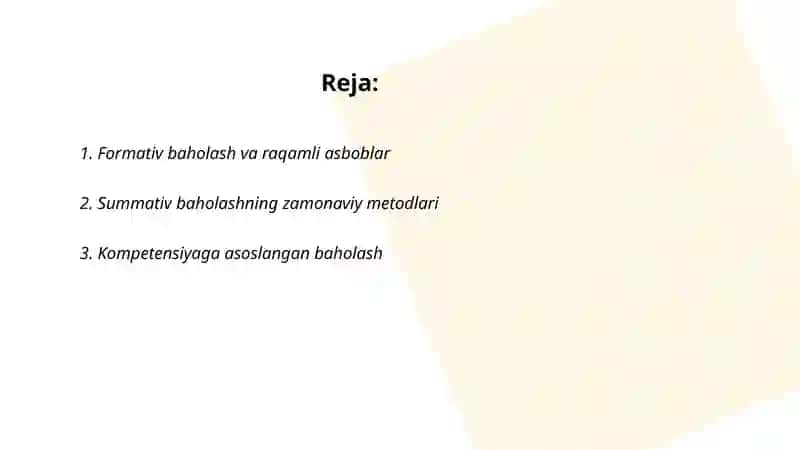 Nazorat qilish va baholashning zamonaviy usullari 2