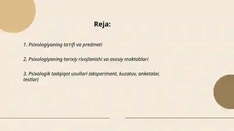 Umumiy psixologiyaga kirish 2