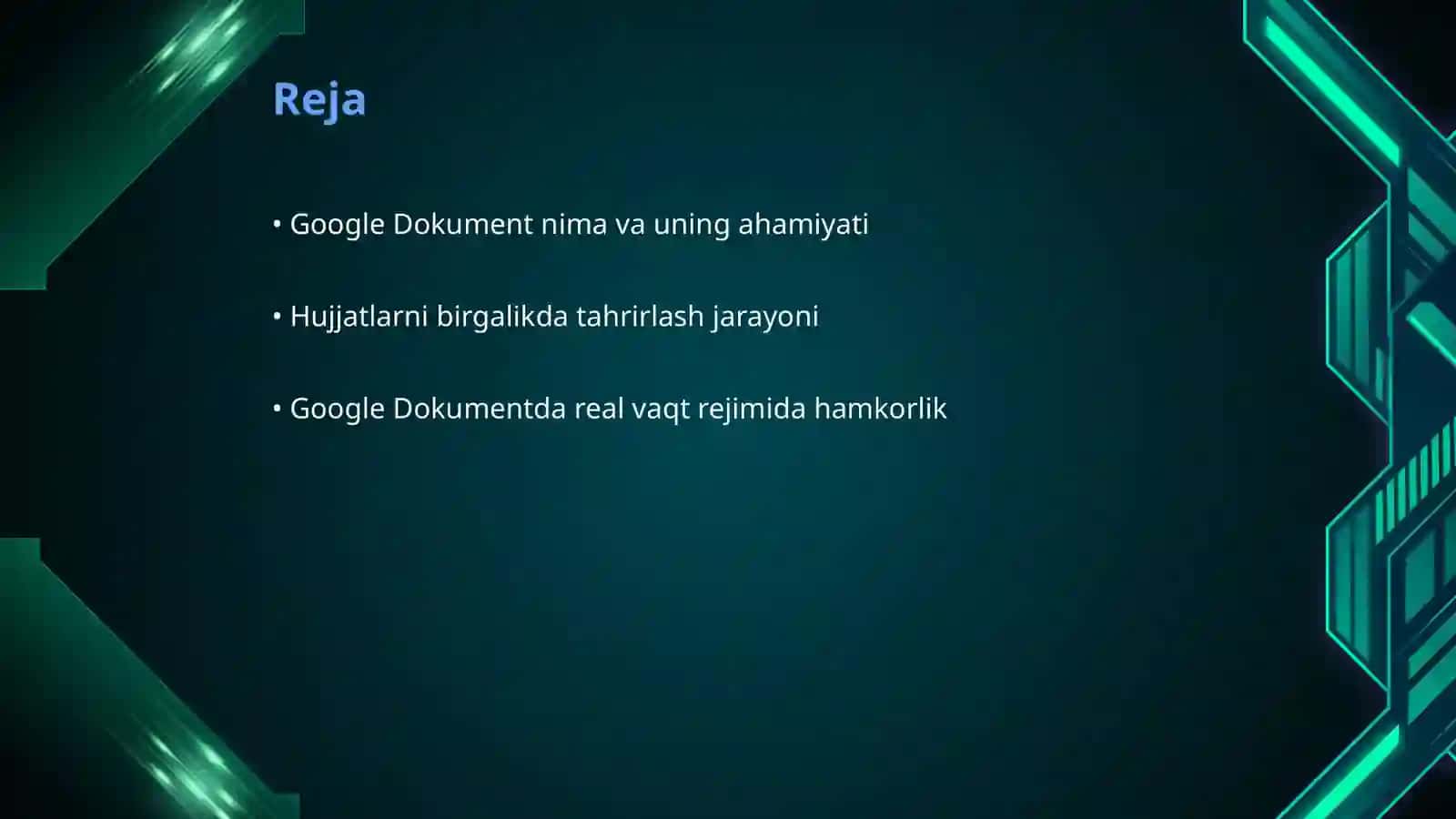 Google dokementda hujjatlarni birgalikda tahrirlash 2