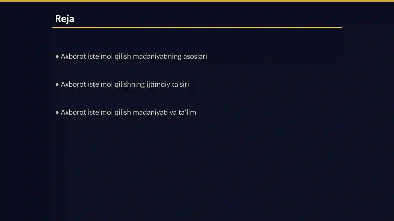 Axborot iste'mol gilish madaniyati 2