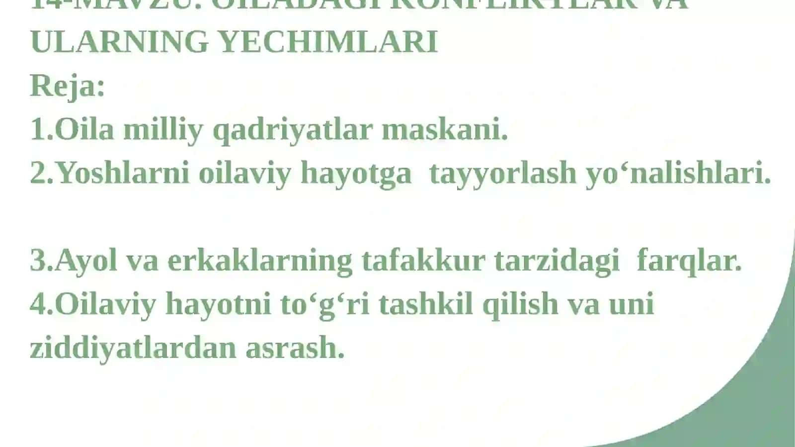 OILADAGI KONFLIKTLAR VA ULARNING YECHIMLARI 2