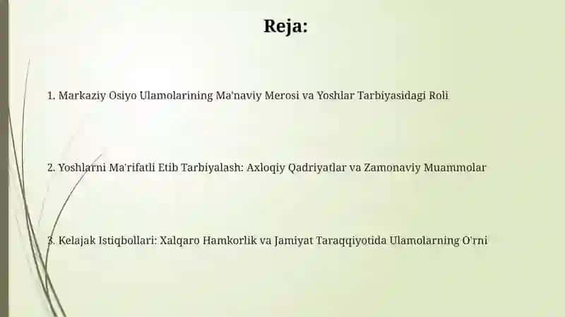 Markaziy Osiyo Ulamolarining Ma'naviy Merosi va Yoshlar Tarbiyasidagi Roli 2