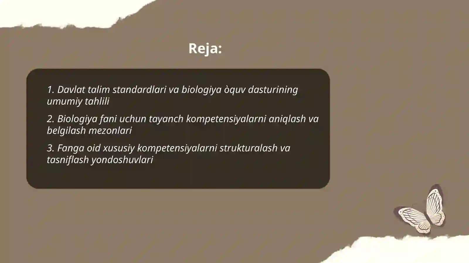 Biologiyadan davlat talim standardlari va òquv dasturining tahlili 2
