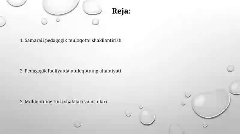Pedagogik faoliyatda muloqot 2