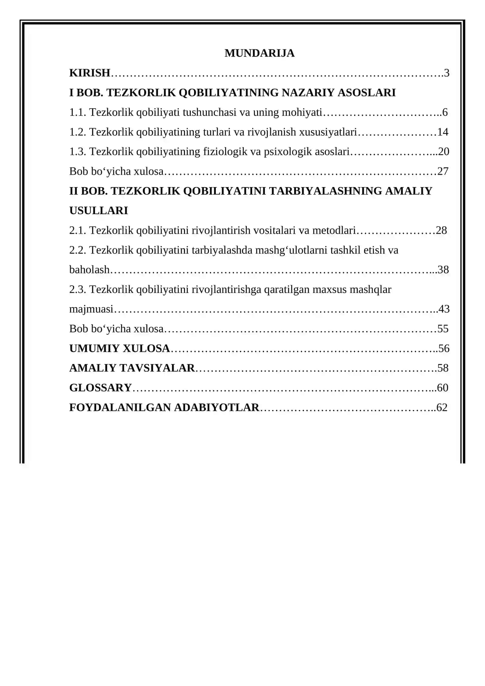 Tezkorlik qobiliyatini tarbiyalash 2
