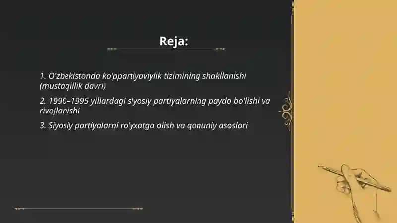 O'zbekistonda ko'ppartiyaviylik tizimi va siyosiy partiyalar tarixi 2