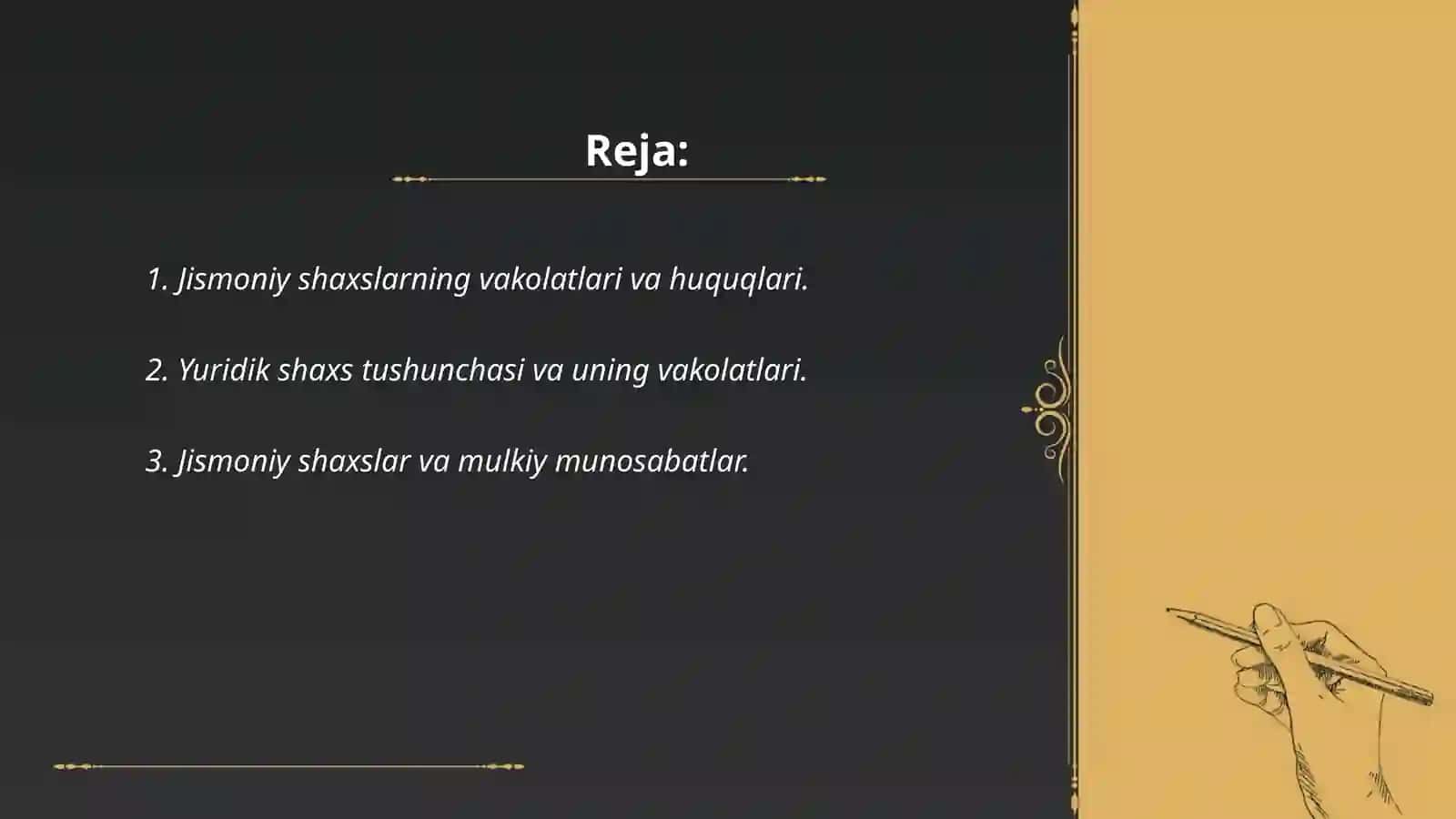Jismoniy va yuridik shaxslarning vakolatlari 2